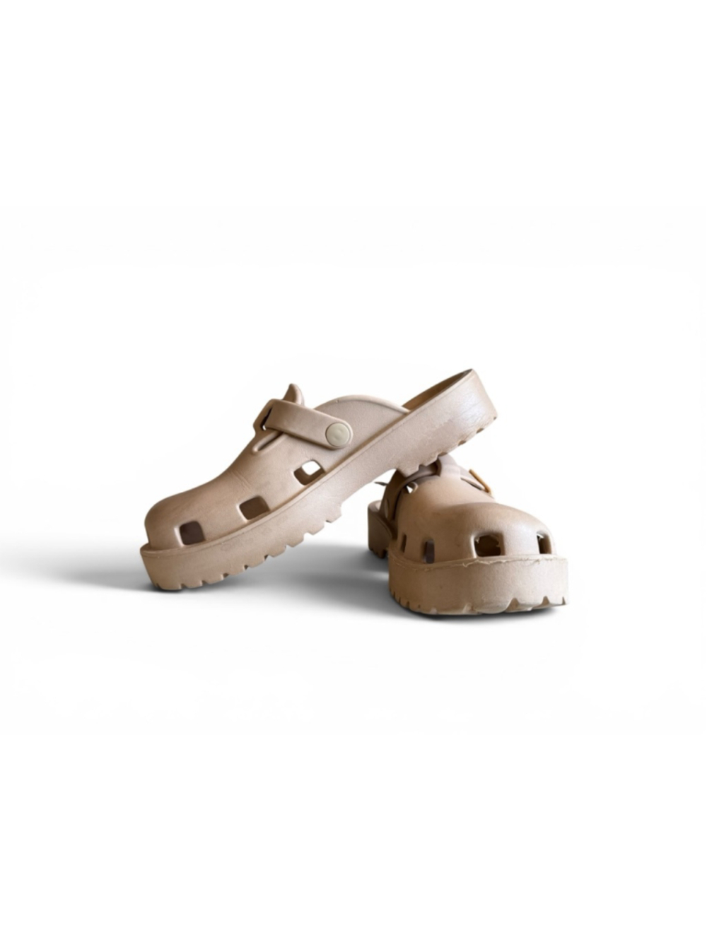 Free People Womens Karlie Buckle Clog Beige Sz 9 - Picture 7 of 8